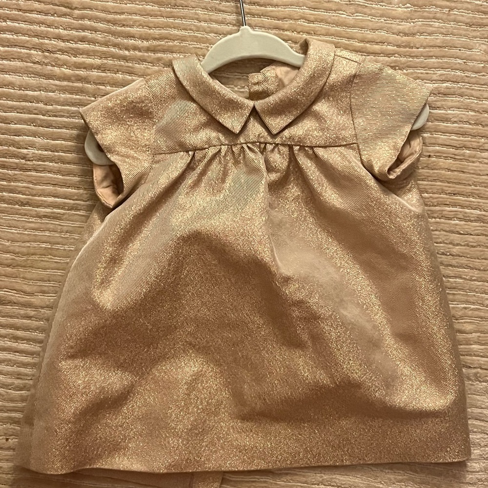 Bonpoint 6m rose gold dress